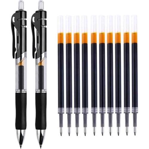 Retractable Gel Pens Set 0.5mm refills Large Capacity Black/red/blue ink Colored office for school writing supplies Stationery