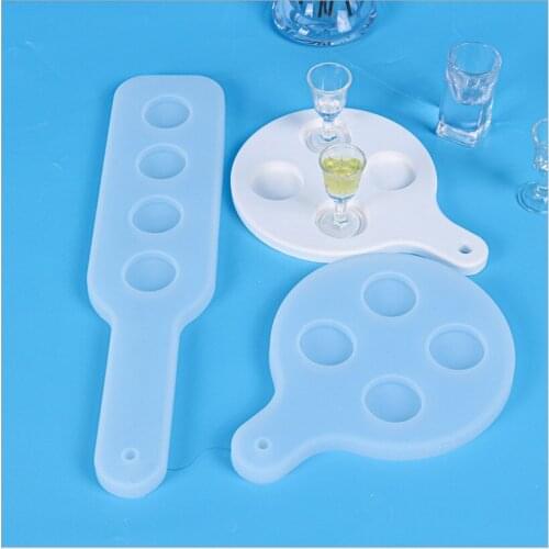 NEW Transparent Silicone Mould Resin Decorative Craft DIY Wine glass tray wine beer rack Mold epoxy resin molds for jewelry