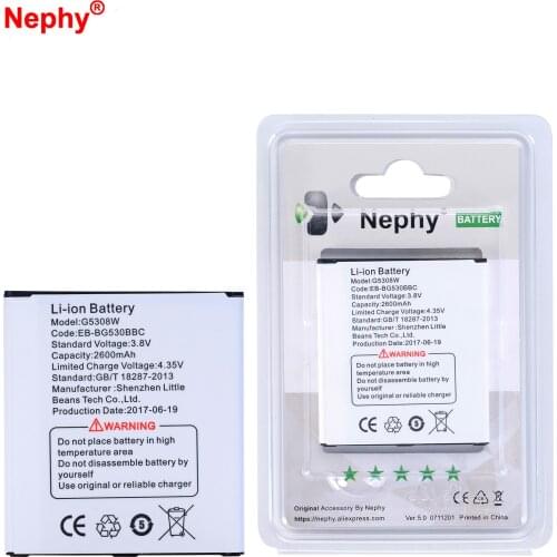 New Original Nephy Battery For Samsung Galaxy J3 J320 J320FN J5 2015 J500 J500FN J500H Grand Prime G530 G530H G530F Duos 2600mAh