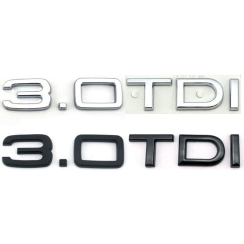 New Genuine Rear Logo 3.0 TDI Chrome Badge Car Emblem Decal Sticker A3 A4s4 A5s5 A6 A7 A8 Q5 Q7