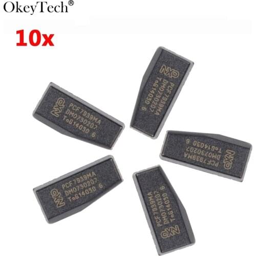 OkeyTech 10PCS/LOT PCF7939MA PCF7939 TP39 Original Car Key Chip Transponder Blank Chips for Renault Auto Car Key Ceramics Chip