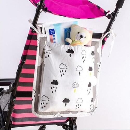 Baby Stroller Organizer Carriage Bag Childrens Storage Pockets Hanging Pushchair Milk Bottle Holder Toy Diaper Bag