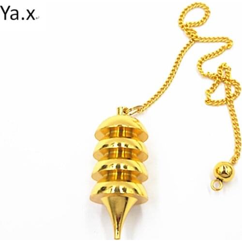 100%Copper Pyramid Reiki Pendant Charms Chakra Amulet Pendulum Natural Stone Amulet Healing Meditation Pendulums for Men Women