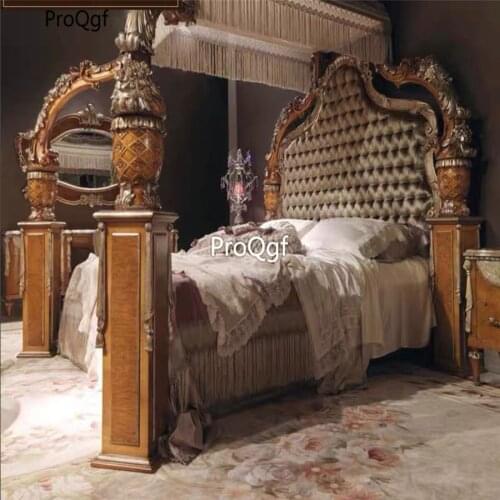 Prodgf 1Pcs A Set Romantic Big Castle Princess Bedroom Bed(no mattress)