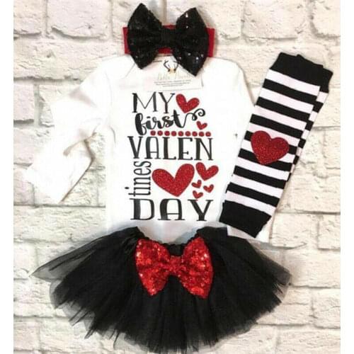 Dropshipping 3pcs Clothes Set Newborn Baby Girl Clothes Romper Jumpsuit+Tutu Skirt+Headband Outfit Set