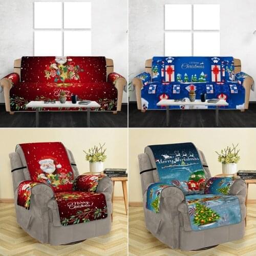 Christmas Sofa Cover 3D Digital Printed Slipcovers for Living Room 1/2/3 Seater Stretch Couch Cover Elastic Armchair Protector