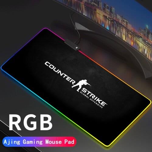 Counter-Strike RGB Kawaii Mouse Pad Luminous LED Laptop Mini Game Accessories Gamer Keyboard Carpet Pad CS-Go mousepad