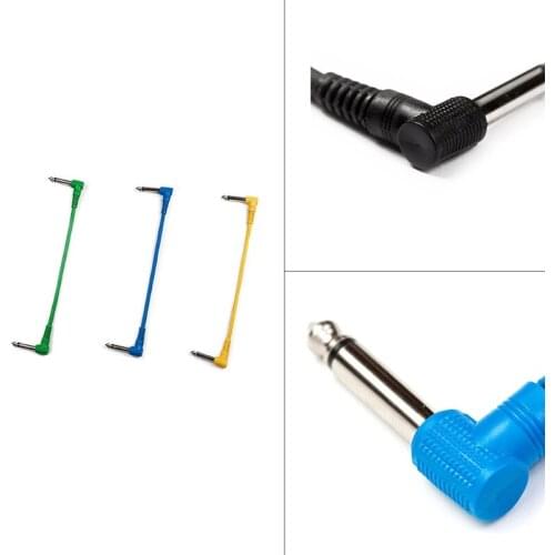 Guitar Patch Cable for Pedalboard Effects with Right Angle Plug perfect Electric Guitar and Bass Livewire Cable