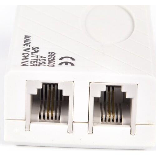 RJ11 Line ADSL Telephone Modem Broadband Phone Line Filter Splitter