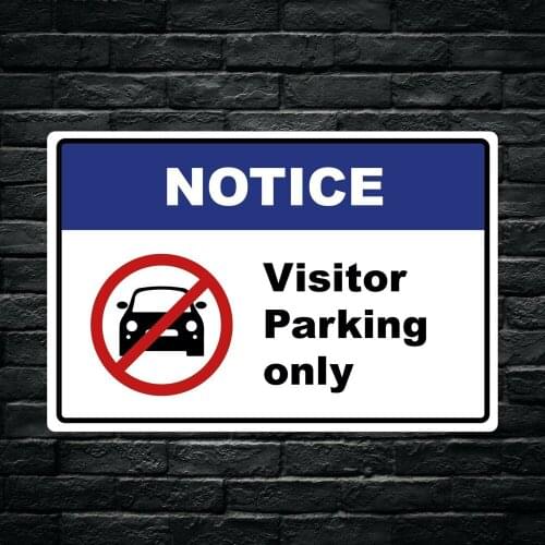 Visitor Parking only 2 MM High Quality Vinyl Stickers Sign