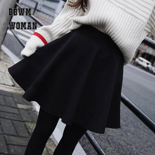 2019 Black Color Women Skirt S-3XL Plus Size Casual Female Skirts