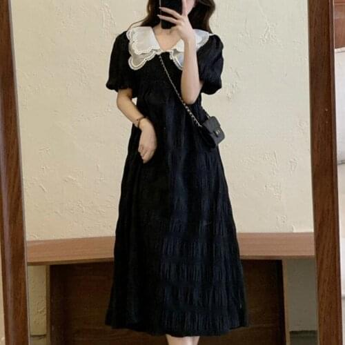 French Vintage Midi Dress Women Elegant Sweet Party Princess Dress Female Korean One-piece Dress Wedding Gothic Clothes 2021 New