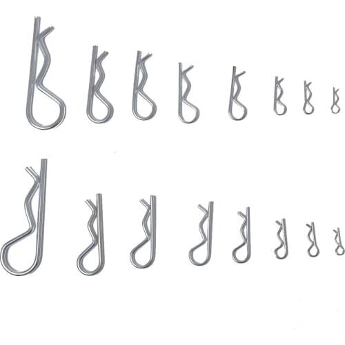 100pcs/box Metal R-type Cotter Pins Wave Latch Bolt Cotter Pin Tractor Clip Mechanical Hitch Pin