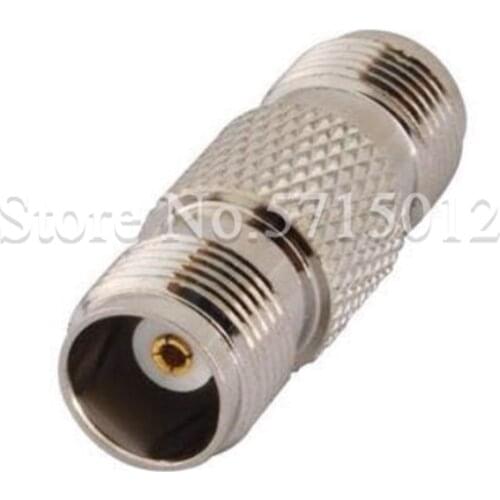 2Pcs TNC-KK Copper RF Connector Converter TNC Famale Head Turn Famale Head Shraight Through Socket Coaxial Cable Adaptor