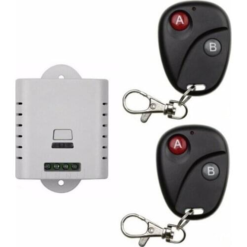 2016 new AC 85v 110v 120v 220v wireless remote control switch with manual button 1 receiver +2 transmitter inter-lock