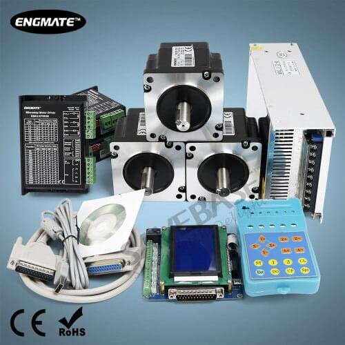 3 Axis DIY CNC Kit Mach3 Standard Control Board Nema34 4.5N.m Stepper Motor