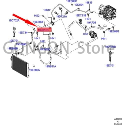 CAR air conditioning pipe pipe assembly For dMo nd eo Water tank high pressure pipe Condenser low pressure pipe
