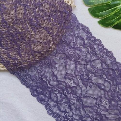 18.5cm Wide Lace On The Grid Elastic Couture Materiel Accessoires For Sewing Needlework Used On Dress And Curtains E2670