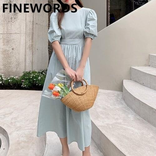 FINEWORDS Short Sleeve Dresses