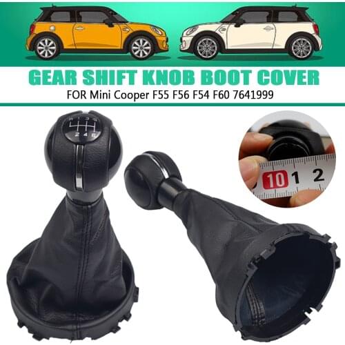 Gear Shift Knob Lever Shifter Boot Gaiter Cover Case for Mini Cooper F55 F56 F54 F60 7641999 Manual6 Speed Car Accessories
