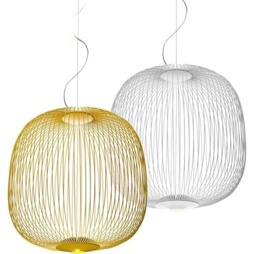 Foscarini Spokes 1/2 Pendant lights Modern LED kitchen hanging lamps Bird Cage Fixtures Dining Room restaurant Decor