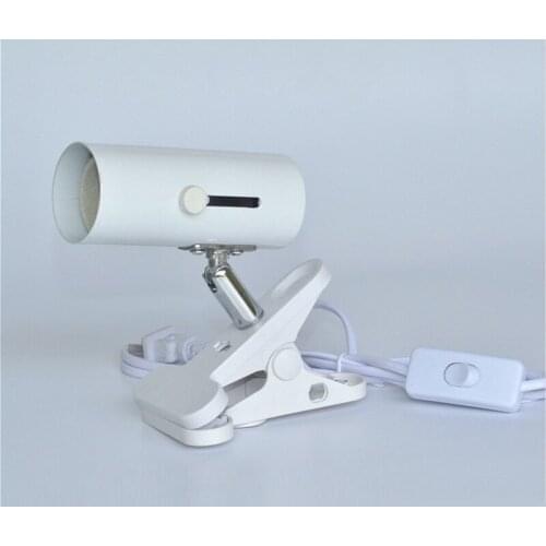 Flexible E27 srew LED Lamp Holder On/off Switch Power Cable Cord with Clip US PLUG For Table Lamp Showcase Store Spotlight