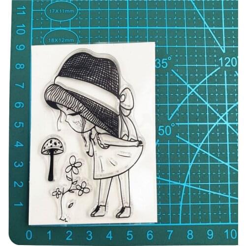 Mushroom Girl Silicone Clear Seal Stamp DIY Scrapbooking Embossing Photo Album Decorative Paper Card Craft Art Handmade