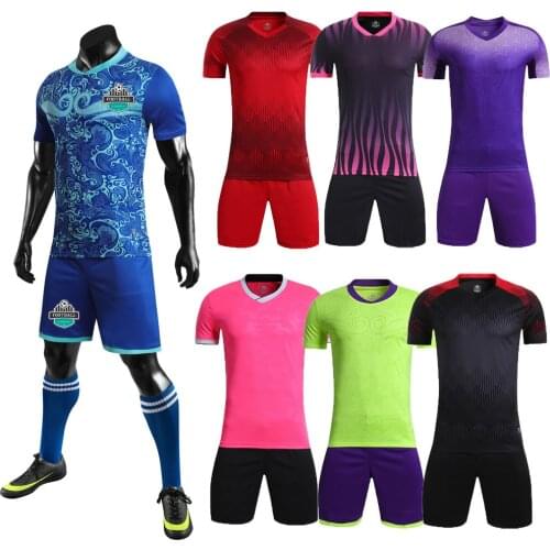 Custom 19/20 Adult Kids Soccer Jersey Set kit,men Survetement Football shirt shorts,boys Futbol shirts Uniforms set Tracksuits