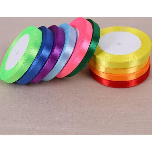 10mm 60 colors choose 25 Yards Silk Satin Ribbon , Wedding decorative ribbons, gift wrap, DIY handmade materials A