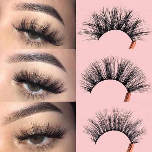 Hot New 3 Pairs Mixed Set Hyperbole Crisscross Long Section Real 5D Mink False Eyelashes Thick Eyelash Lashes Extension Supplies