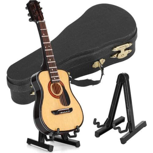Mini Classical Wooden Guitar Decoration Miniature Ornaments Mini Musical Instrument Model Gift Craft 15/20cm