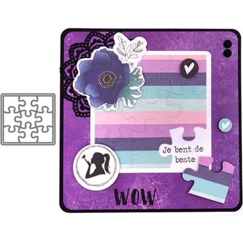 New Square Jigsaw Model Cutting Dies Stamps Dies Scrapbooking Mold Cut Childrens Handmade Tools DIY Craft Decoration Metal Dies