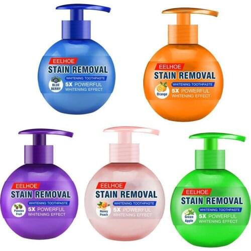 220g Toothpaste Passion Fruit Orange Press Toothpaste Whitening Cleaning Remove Stain Baking Soda Toothpaste Hygiene Oral Care