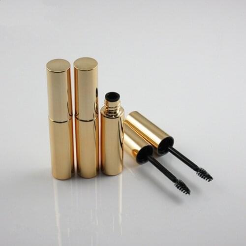 Wholesale 8ML Empty Mascara Tube Packing Eyelash Vial Liquid Bottle Sparkly Gold Mascara Tubes Refillable Bottle Makeup Tools