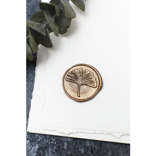 Ginkgo leaf wax seal stamp/wax seal stamp/ wax sealing kit /Custom wedding seals/wedding invitation seal
