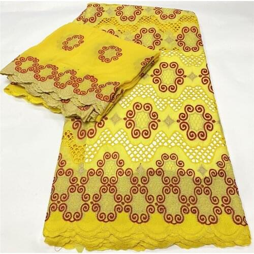 SJ Lace 2021 High Quality African Cotton Lace Fabric Swiss Voile lace In Switzerland Nigerian Cotton Lace For Wedding L2-87