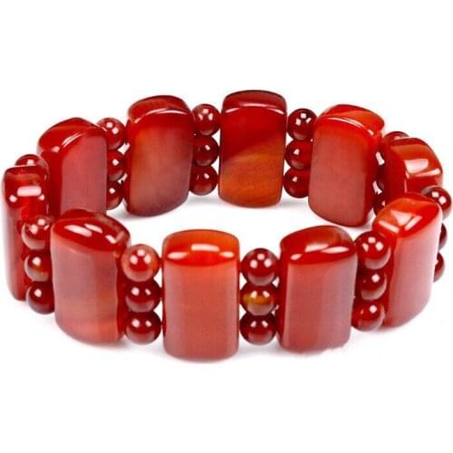 Natural Jades Stone Red Agate Bracelet Men Women Genuine Certified Jade Bangles Fashion Jewelry Accessories For Ladies Gifts