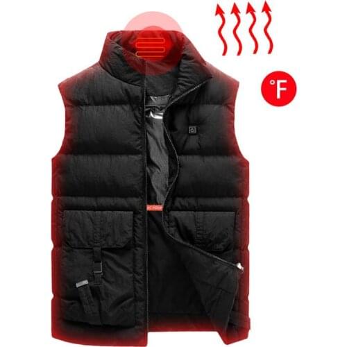 USB Charging Heated Clothing Men Electric Battery Powered Heated Vest for Outdoor Skiing Skating Electric Heated Hiking Vest