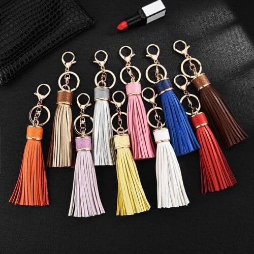 1Pcs Creative Leather Imitation Super Fiber PU Tassel Pendant DIY Crafts Materials Key Chain Curtain Car Hang Decor Tassel Trim