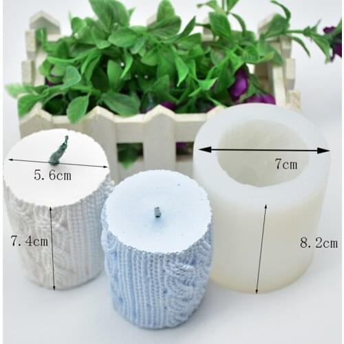 1 Pc Silicone 3D Creative Handmade Wool Column Mould Mold for Chocolate Candle Bath Bomb Soap wholesale Drop Shipping