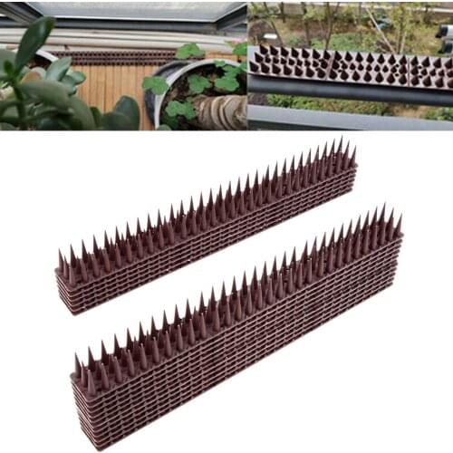 10Pcs/set Plastic Bird and Pigeon Spikes Anti Bird Anti Pigeon Spike for Get Rid of Pigeons and Scare Birds Pest Control