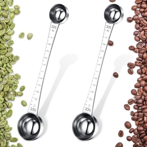 HGHO 3PCS Coffee Scoops with Tick Mark Stainless Steel Coffee Measuring Scoop for Coffee Tea Sugar and Milk 5ML and 15 ML