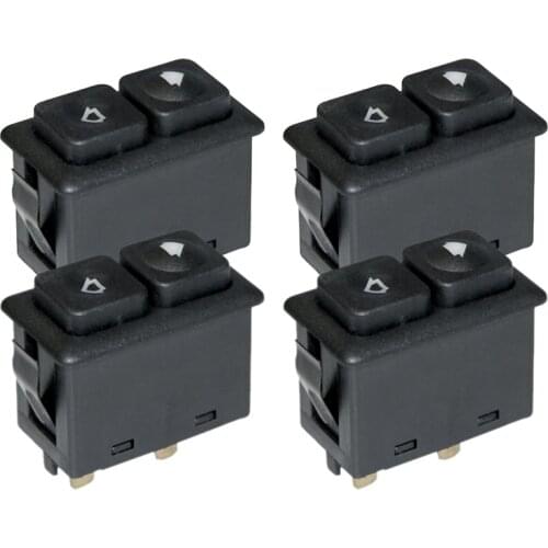 4Pcs Power Window Sunroof Switch Illuminated For Bmw E30 E24 E28 From 09/1986 61311381205 / 61 31 1 381 205