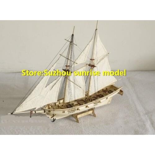 Free shipping Assembly Model kits Classical wooden sailing boat model Halcon1840 sailboat + lifeboat wooden model