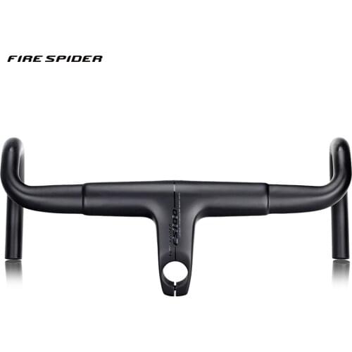 FS100 Full Carbon Fiber Integrated Road Bicycle Handlebar OD2 28.6mm 31.8mm Bike Handle Bent bars with stem