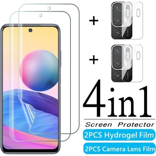 4in1 Hydrogel Film For Xiaomi Redmi Note 10 5G Camera Lens Film For xaomi redmi note 9 10 pro max 10S Screen Protector Not Glass