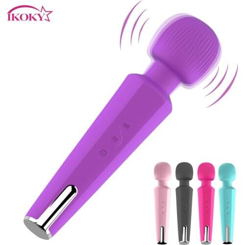 IKOKY 20 Mode Magic Wand AV Vibrator G Spot Massager Sex Toys for Woman Vagina Clitoris Stimulator Sex Shop Adult Products