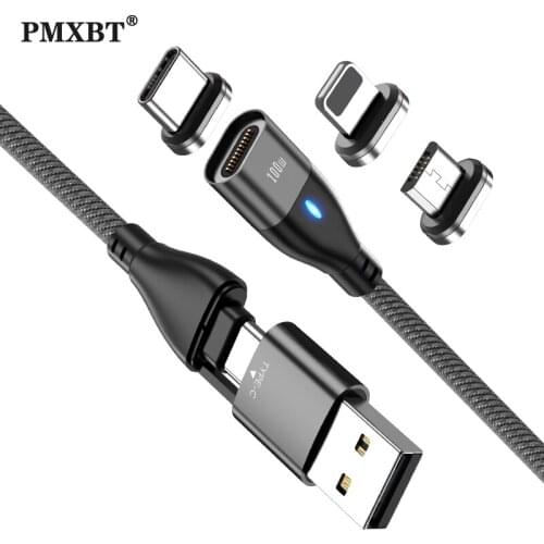 6in1 PD 100W Fast Charger Cable USB C To USB Type C Micro Magnetic Charging Data Cable for iPhone 12 Xiaomi Macbook Apple laptop