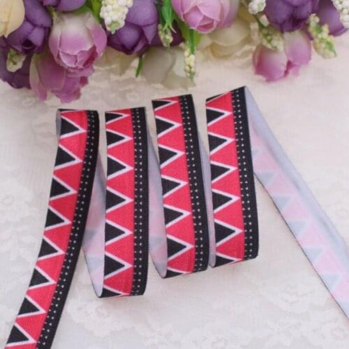 Red and black, Hotsale! Heat transfer, Printed fold over elastic 5/8'', decorate the mini top hats 100Y/lot
