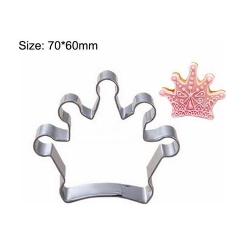 New Arrive 3 pcs/set Crown Series]Stainless Steel Cookies Mold Cutter 3D Biscuit Press Fondant Moldes Galletas Chocolate Mooulds